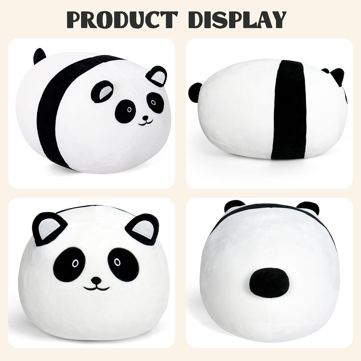 Wepop Giant Panda Stuffed Animal 20in - Cute Panda Plush, Cuddle Plushies Pillows Plush Toy Gifts for Kids and Adults