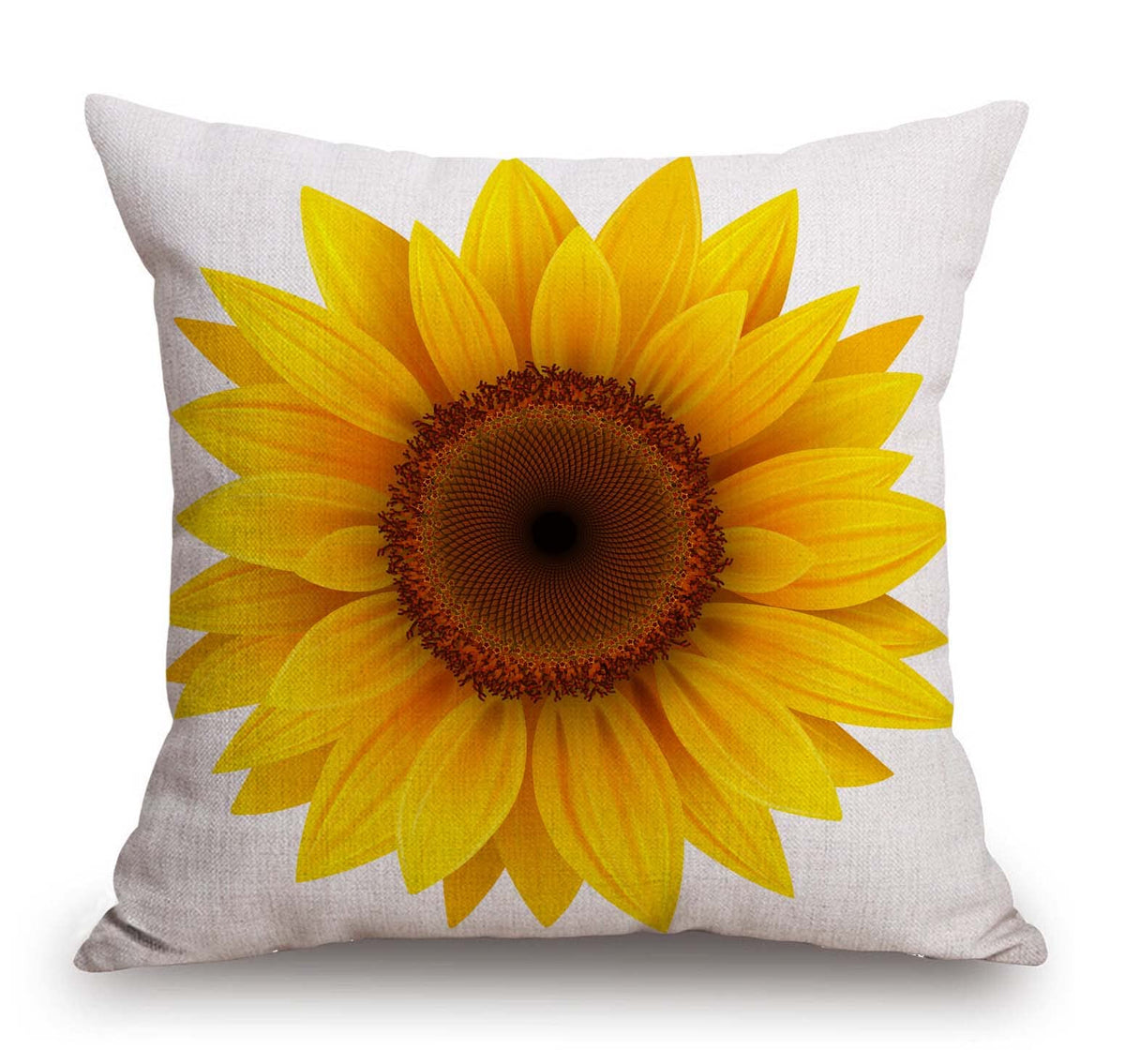 TSSOHU Vintage Flowers Pillow Cover Rustic Cotton Linen Decorative Square Throw Pillow Cover 18x18 Inch for Sofa Couch Decoration