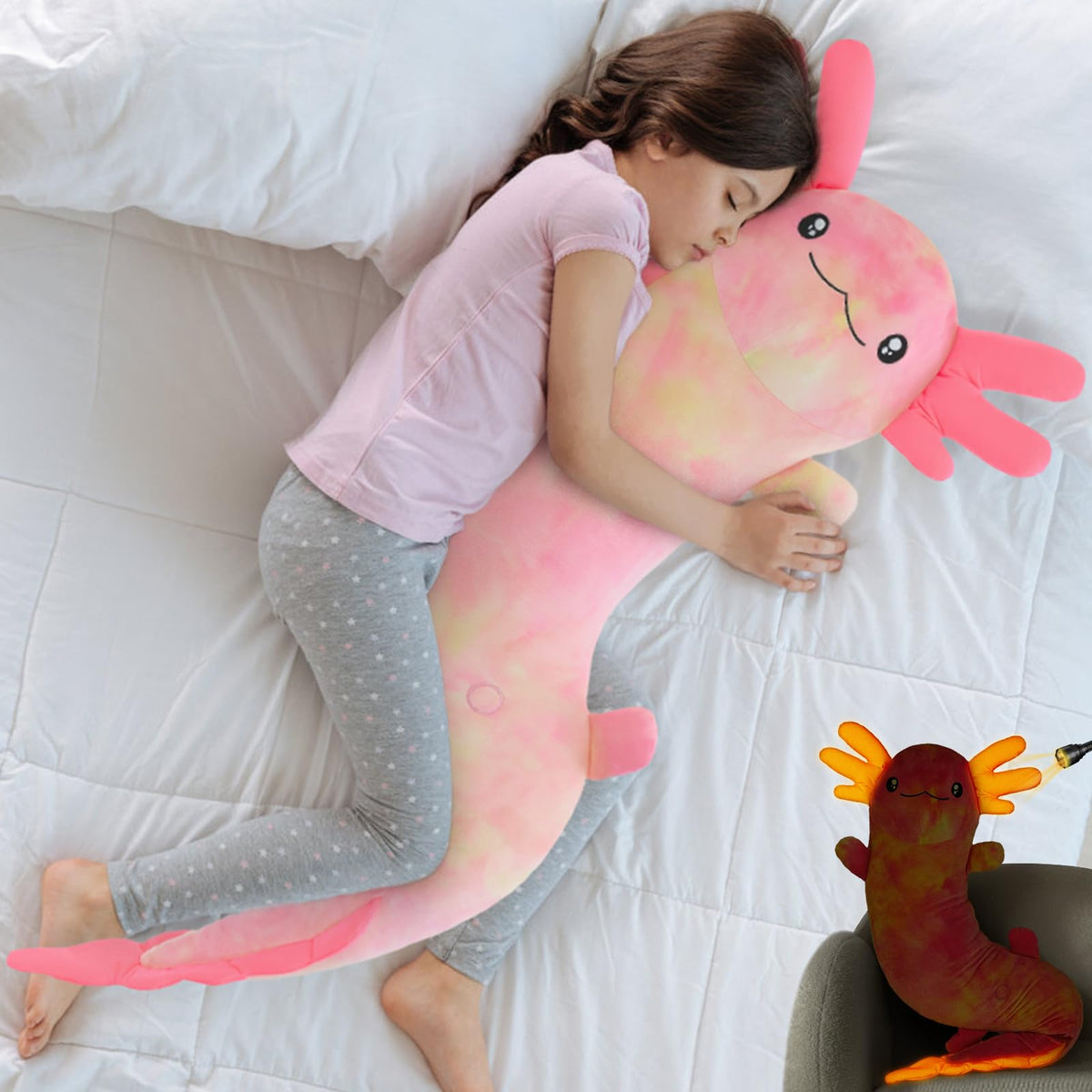 MaoGoLan Pink Pig Plush Pillow– 24" Giant Pig Stuffed Animal Body Pillow