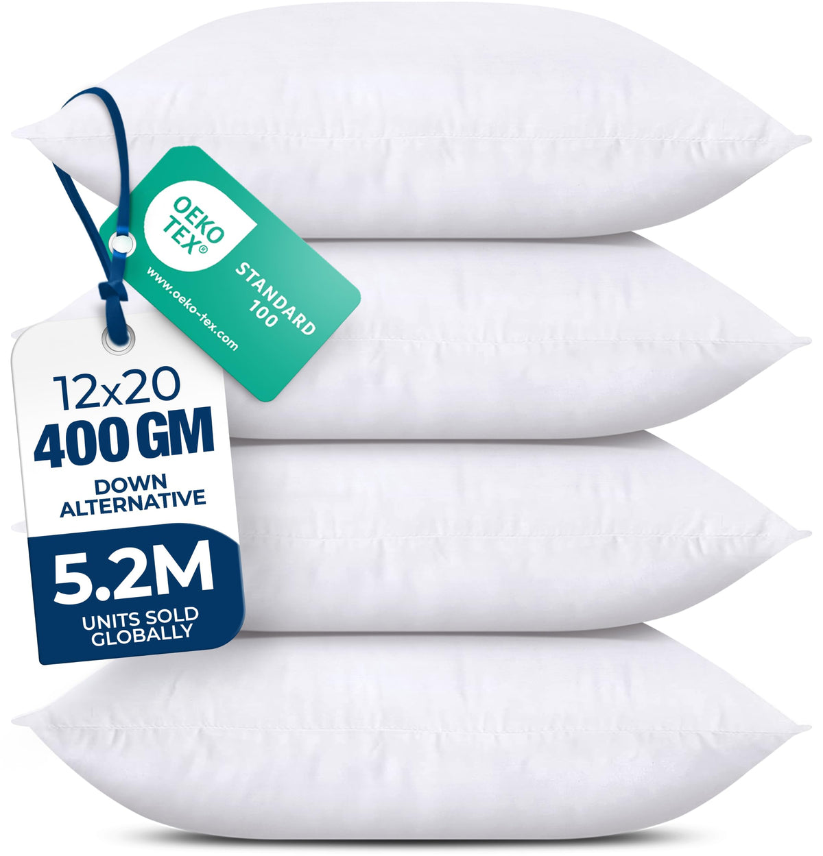 Utopia Bedding Throw Pillows, Decorative 18x18 Pillow Inserts, Set of 4