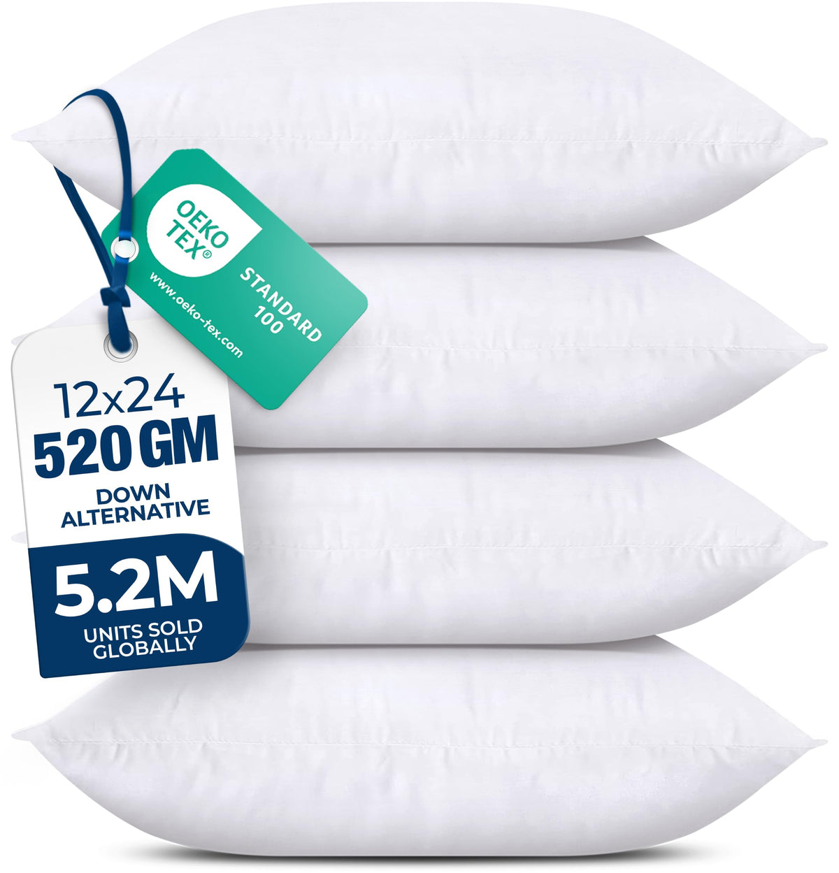 Utopia Bedding Throw Pillows, Decorative 18x18 Pillow Inserts, Set of 4