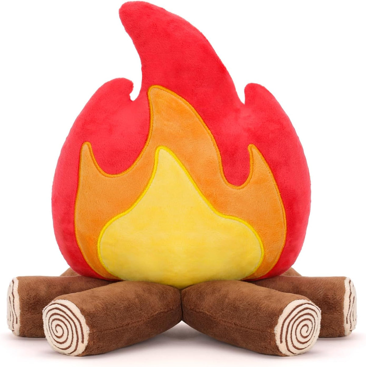 FunisFun Campfire Plush Toys, Fake Fire Firewood Plush Pillow for Adults