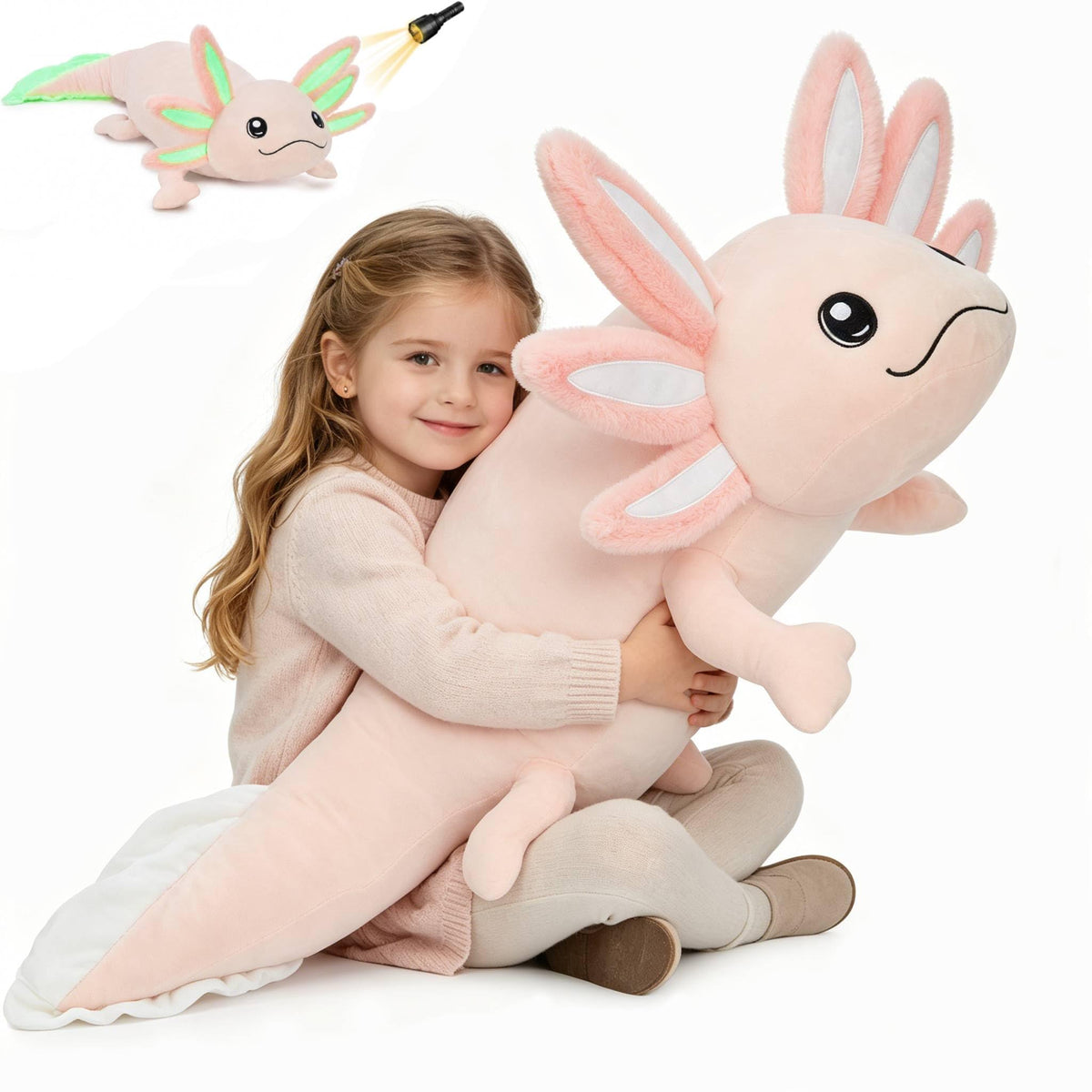 MaoGoLan Pink Pig Plush Pillow– 24" Giant Pig Stuffed Animal Body Pillow