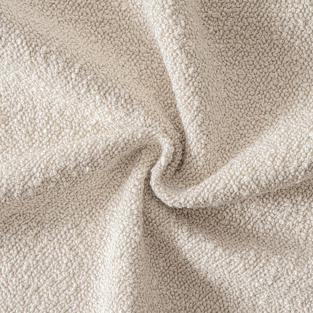 MIULEE 20x20 Decorative Boucle Couch Pillow Covers Beige