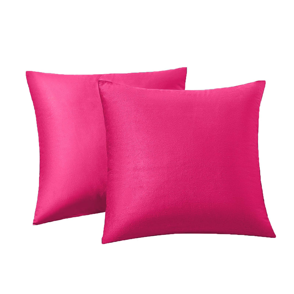 RainRoad Velvet Gray Throw Pillow Covers18x18 Inch,Set of 2