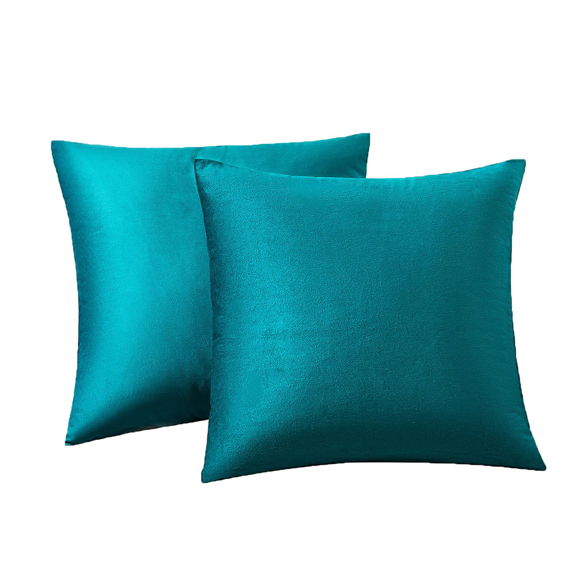 RainRoad Velvet Gray Throw Pillow Covers18x18 Inch,Set of 2