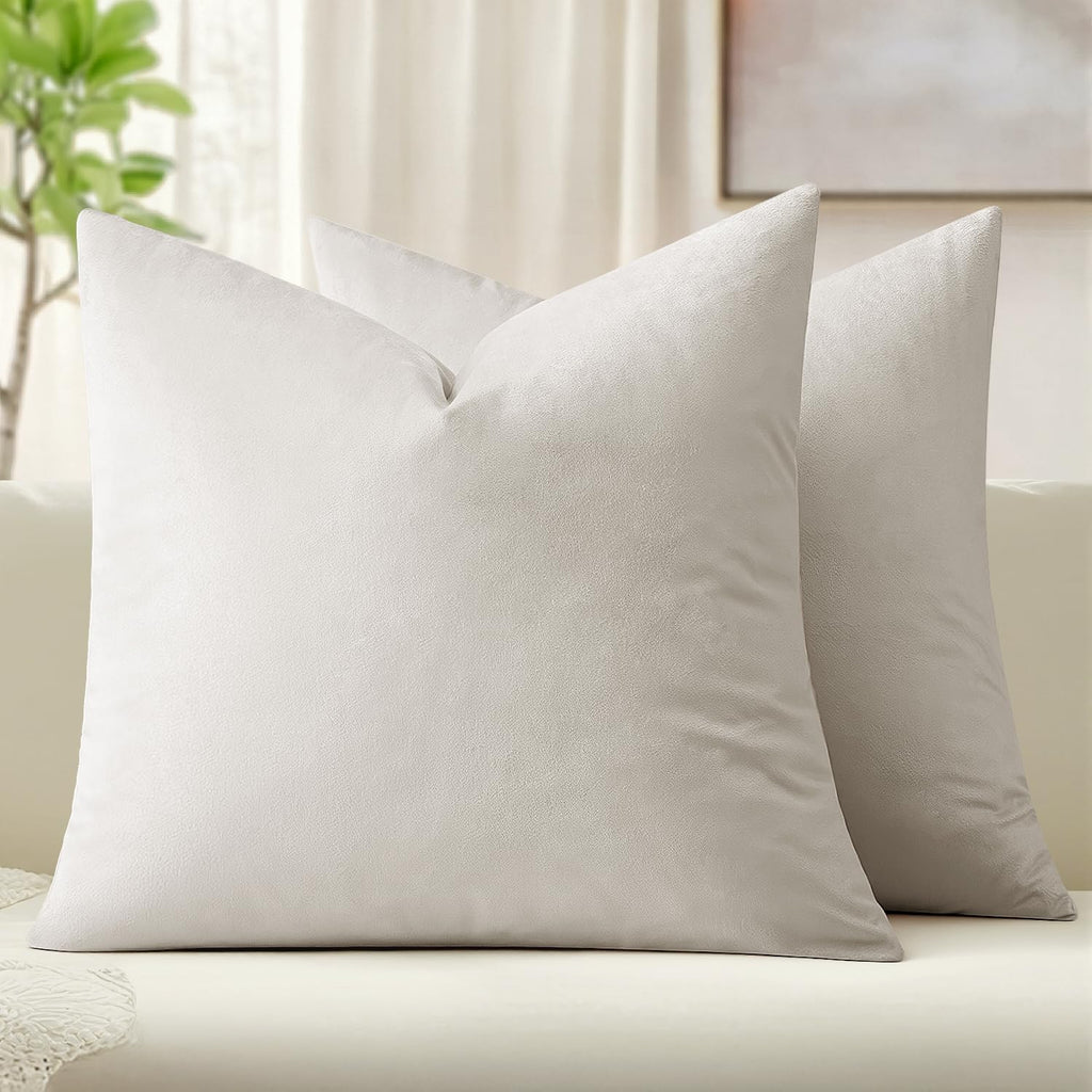 MIULEE Velvet Fall Throw Pillow Covers 20x20 Inch Pack of 2 Burnt Orange