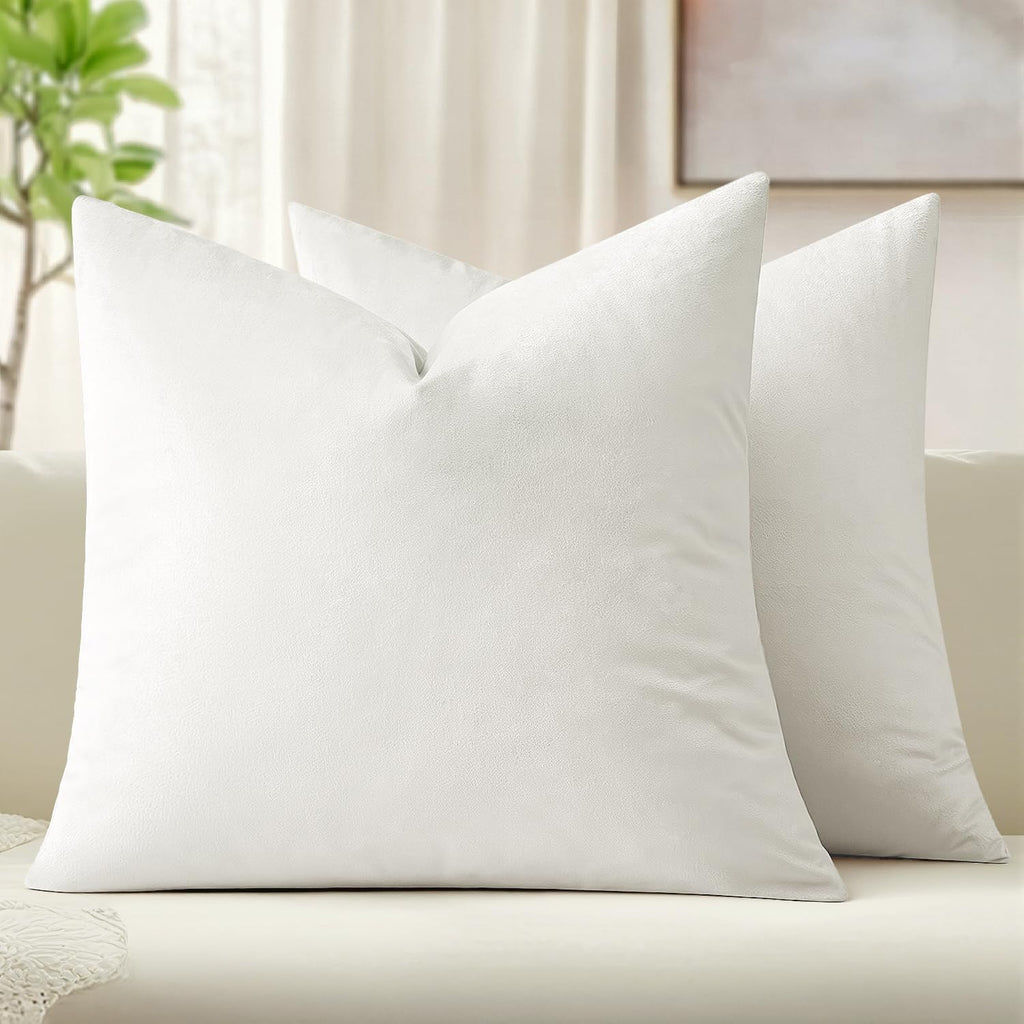 MIULEE Velvet Fall Throw Pillow Covers 20x20 Inch Pack of 2 Burnt Orange