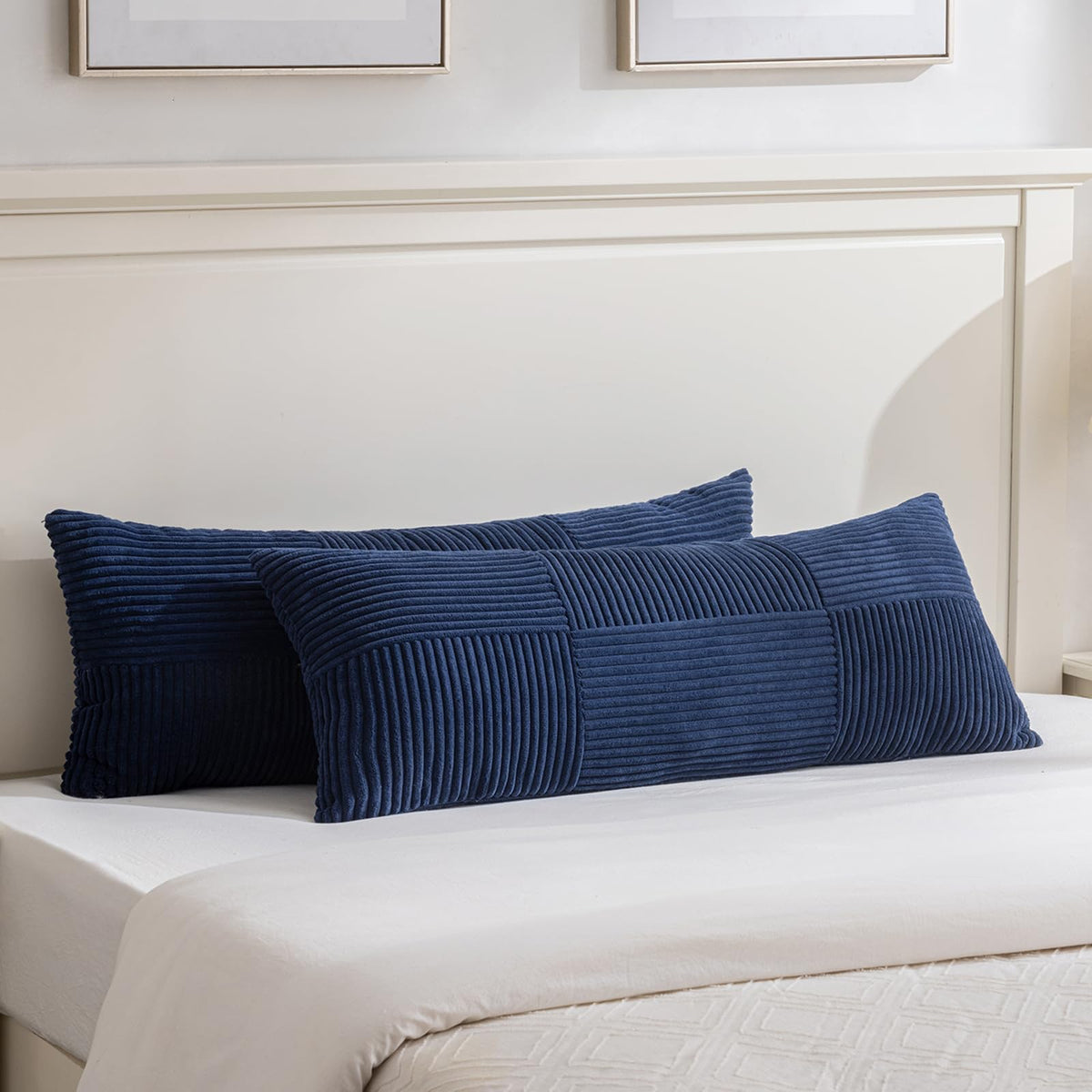Fancy Homi 2 Packs Rust Boho Decorative Throw Pillow Covers 18x18 Inch for Couch Bed Sofa, Farmhouse Fall Home Decor, Soft Corss Corduroy Patchwork Textured Terracotta Accent Cushion Case 45x45 cm