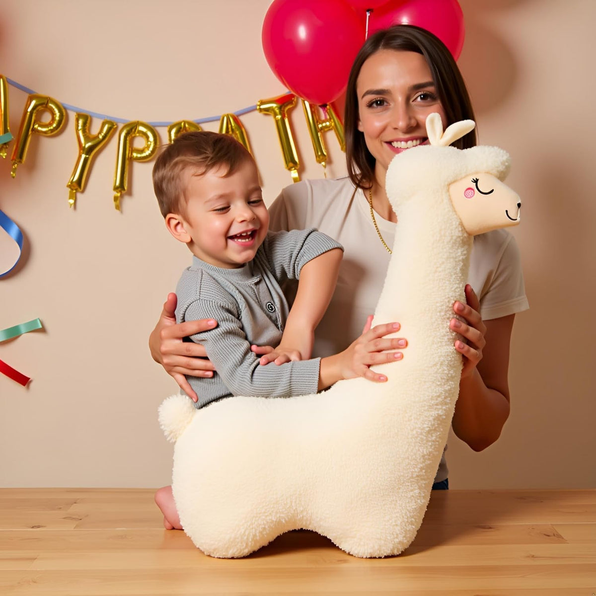 Ryttir 29.5 Inch 15% Chubbier Large Llama Stuffed Animal, Soft Alpaca Plush Toy Body Pillow for Kids & Adults - Ideal Cuddly Gift & Room Decoration