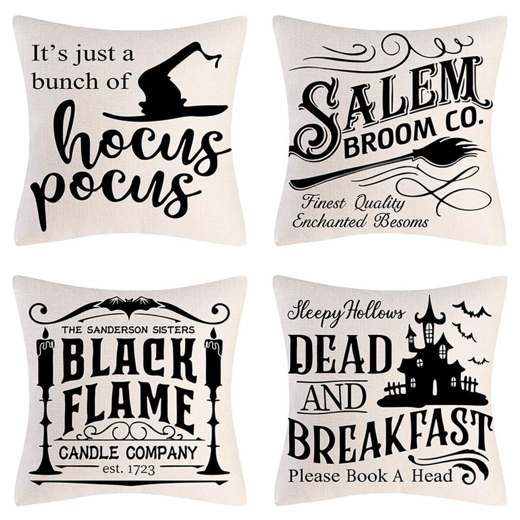 PSDWETS Throw Pillow Covers 18x18 Set of 4 for Fall Decor,Fall Decorations Maple Leaves Pumpkin Farmhouse Autumn Thanksgiving Cushion Cover for Home Sofa Couch