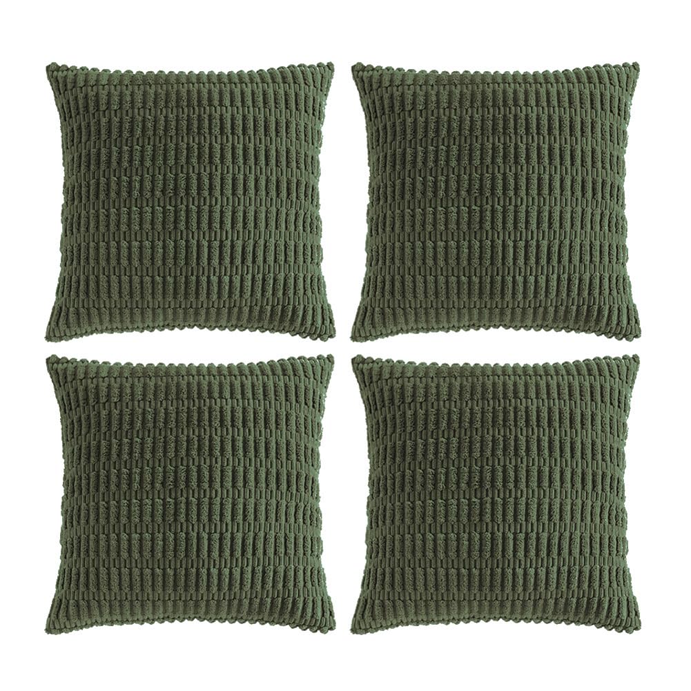 Fancy Homi 4 Packs Decorative Throw Pillow Covers for Living Room Couch Bed, Modern Farmhouse Boho Home Décor Accent Cushion Case, 18" x 18", Neutral