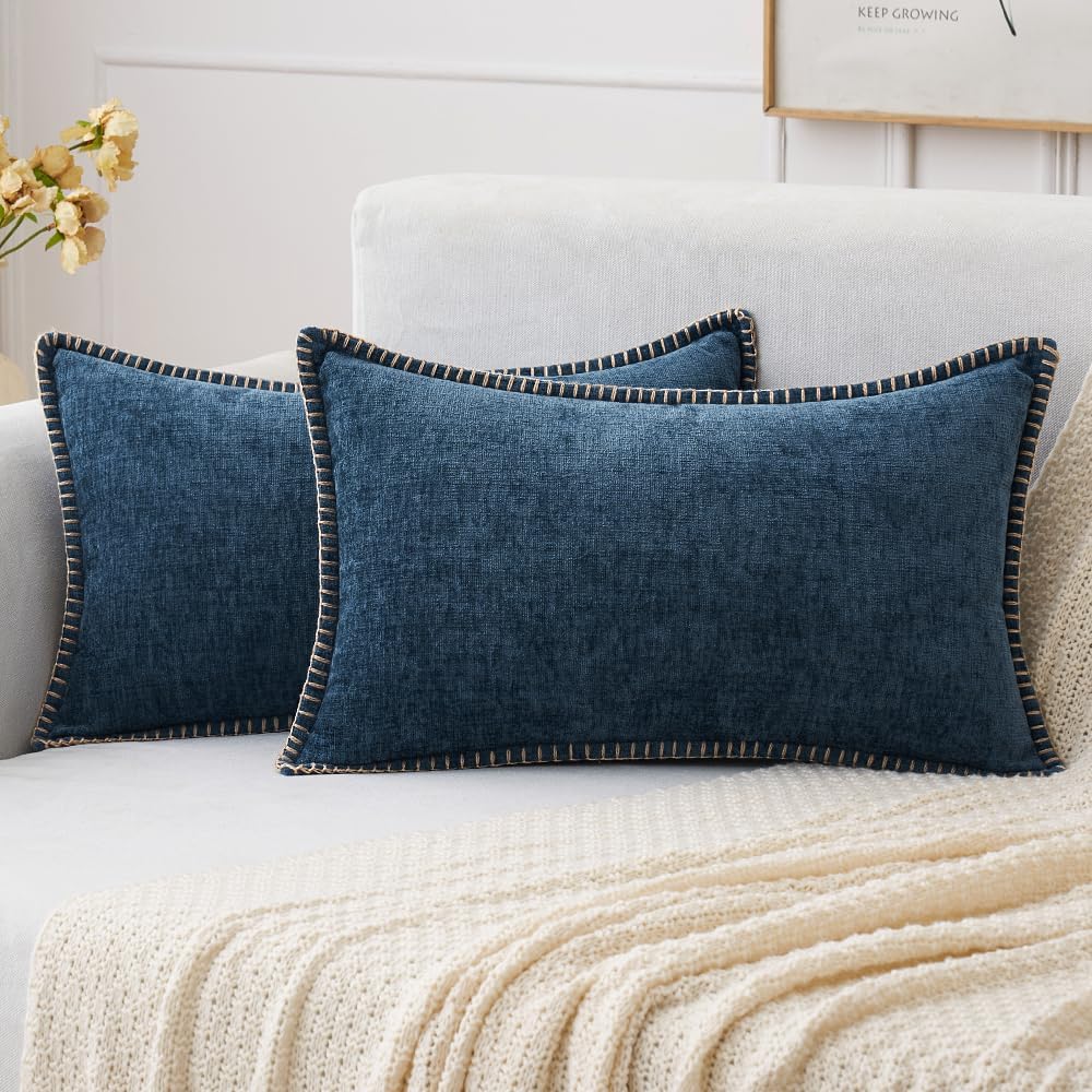 MIULEE Decorative Couch Throw Pillow Covers 18x18 Inch Sage Green 2 Pack