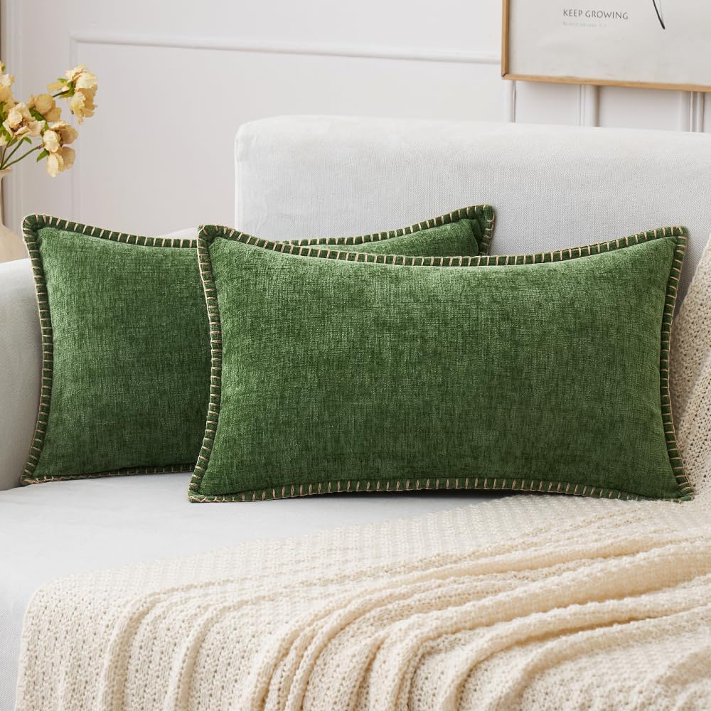 MIULEE Fall Decorative Couch Throw Pillow Covers 18x18 Inch Burnt Orange