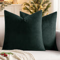MIULEE Velvet Fall Throw Pillow Covers 20x20 Inch Pack of 2 Burnt Orange