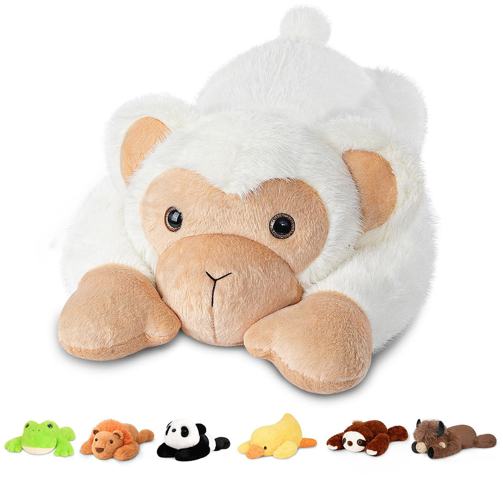 Niuniu Daddy Weighted Stuffed Animals, 25 in 5 lbs, Axolotl Calming Plush