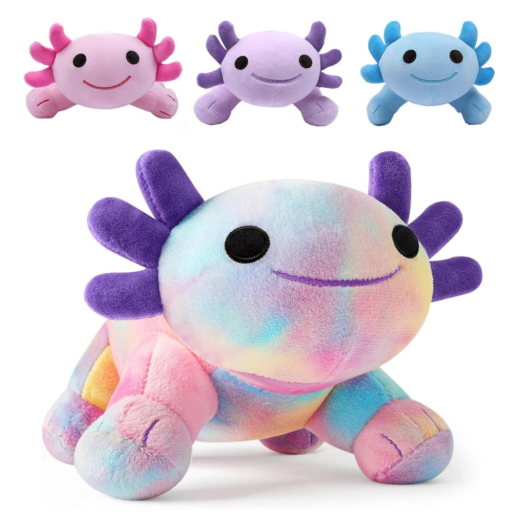 Cute Axolotl Plush Toy, 12 Inch (30 cm) Kawaii Salamander Stuffed Animal, Super Soft Skin-Friendly Plush Pillow, Cuddle Toy Gift for Kids, Boys & Girls(Blue)