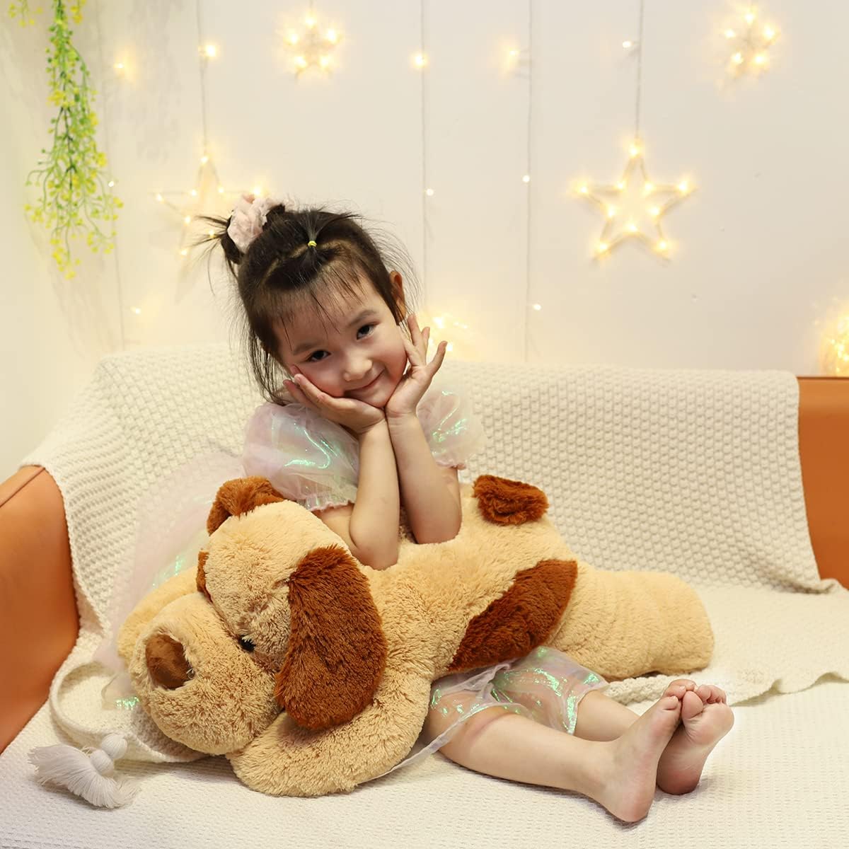 YESGIRL 26.8 inch 5 lbs Dog Weighted Stuffed Animals, Plush Toy Pillow Gift