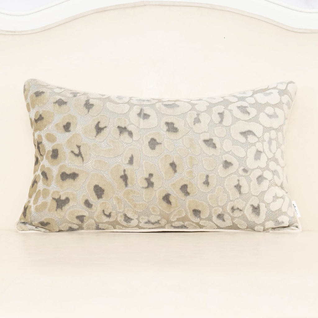 Alerfa Green Brown Floral Throw Pillow Cover 18 x 18 Inch Cut Velvet Sqaure Luxury Decorative Pillow Cover for Couch Living Room Bedroom