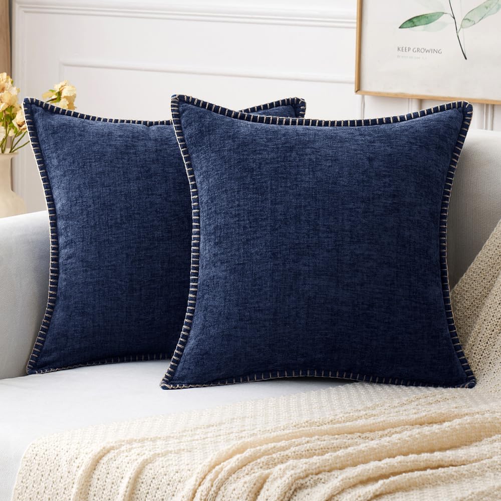 MIULEE Decorative Couch Throw Pillow Covers 18x18 Inch Sage Green 2 Pack