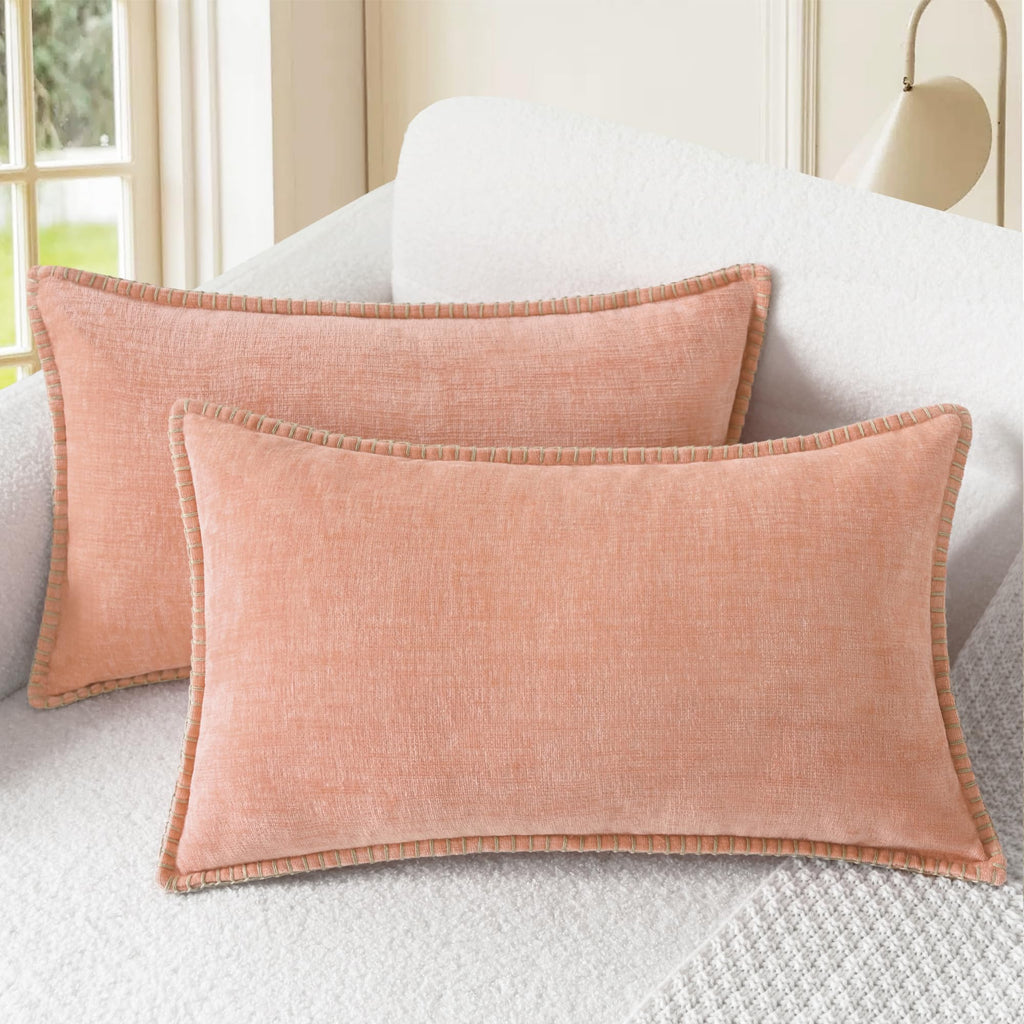CaliTime Decorative Couch Throw Pillow Covers 20 X 12 Inches Gold