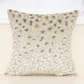 Alerfa Green Brown Floral Throw Pillow Cover 18 x 18 Inch Cut Velvet Sqaure Luxury Decorative Pillow Cover for Couch Living Room Bedroom