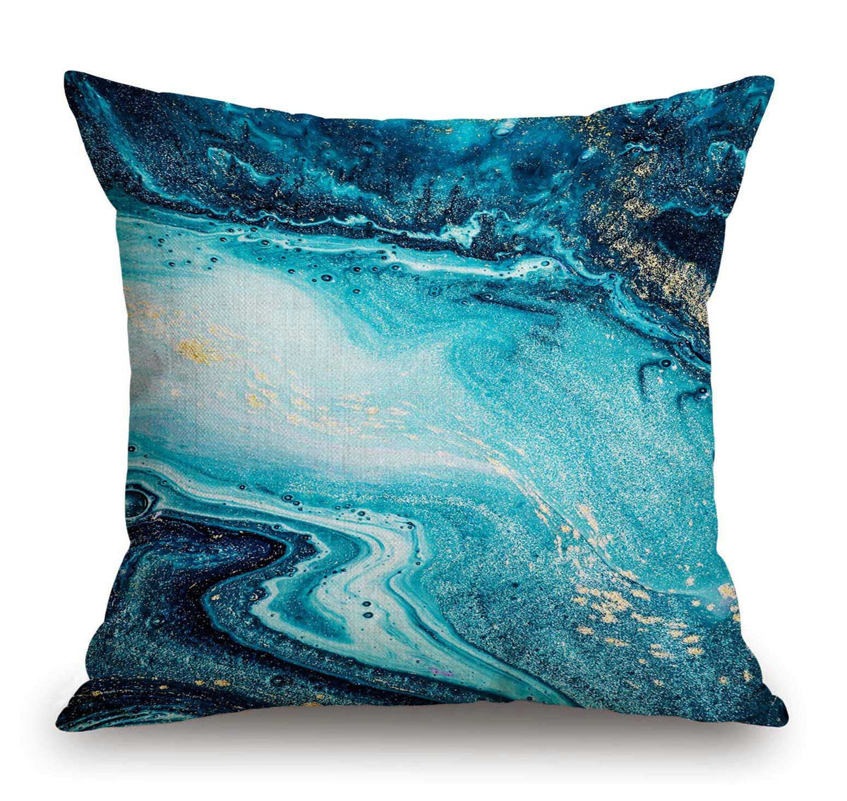 TSSOHU Vintage Flowers Pillow Cover Rustic Cotton Linen Decorative Square Throw Pillow Cover 18x18 Inch for Sofa Couch Decoration