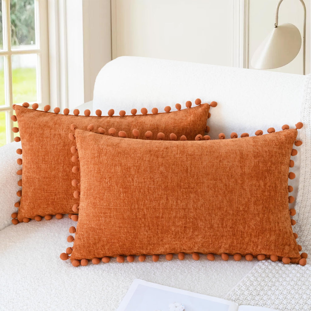 CaliTime Decorative Couch Throw Pillow Covers 20 X 12 Inches Gold