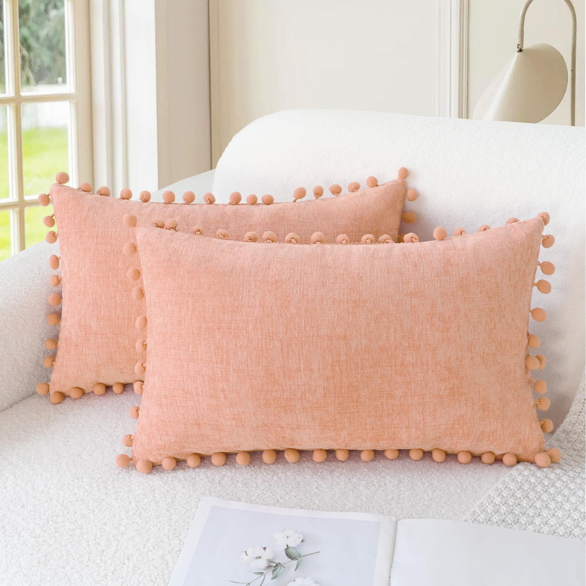 CaliTime Decorative Couch Throw Pillow Covers 20 X 12 Inches Gold