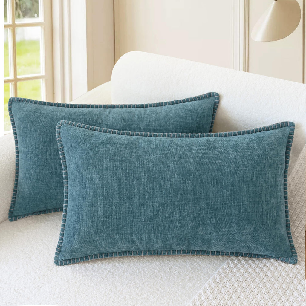 CaliTime Decorative Couch Throw Pillow Covers 20 X 12 Inches Gold