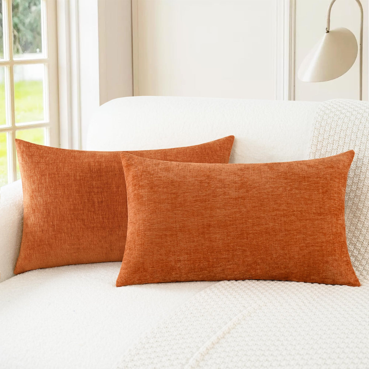 CaliTime Decorative Couch Throw Pillow Covers 18 X 18 Inches Medium Grey