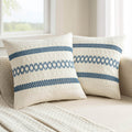 MIULEE Set of 2 Sage Green Boho Decorative Pillow Covers 18x18 Inch