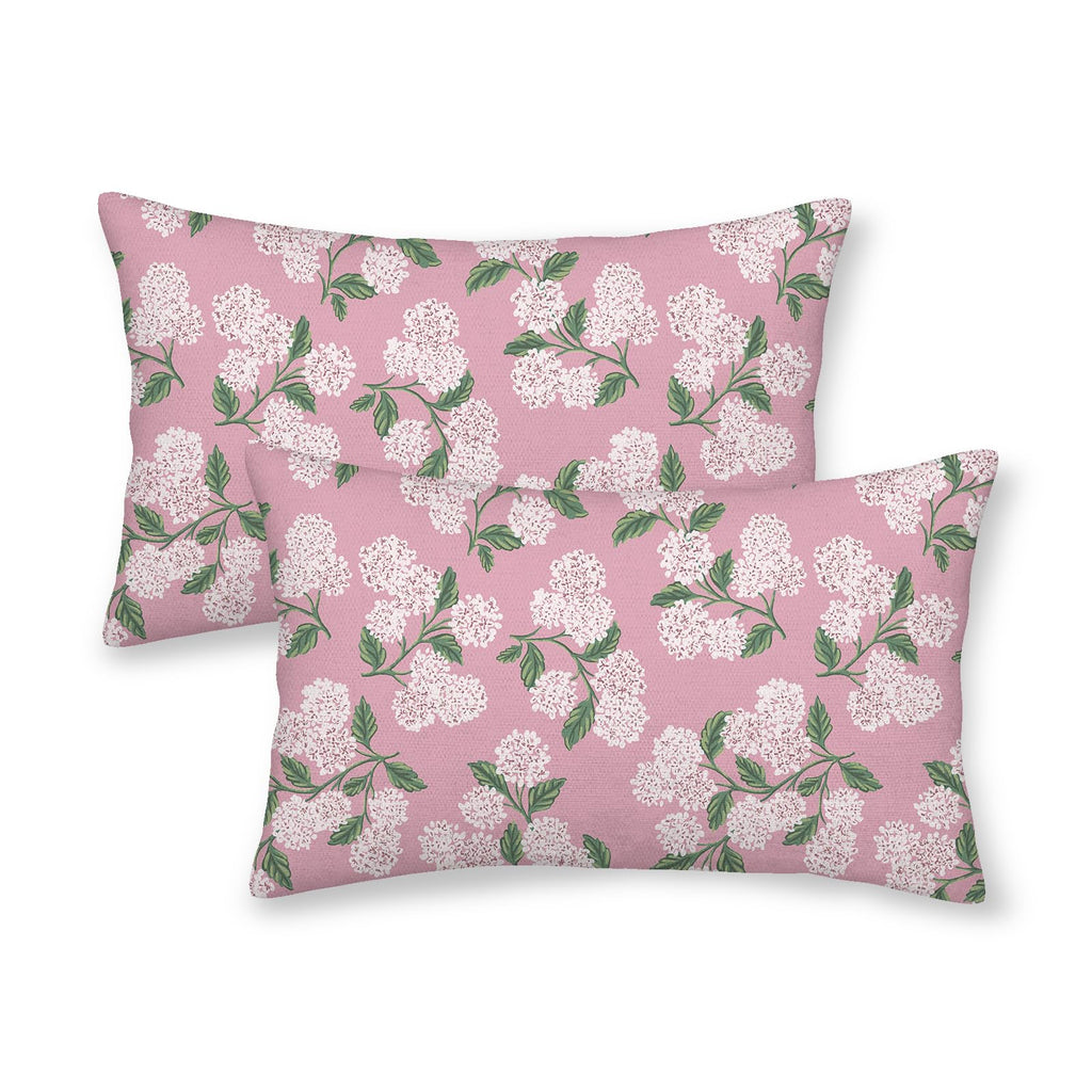 Floral Outdoor Pillow Covers 18x18 Inch Set of 2 Blue Green