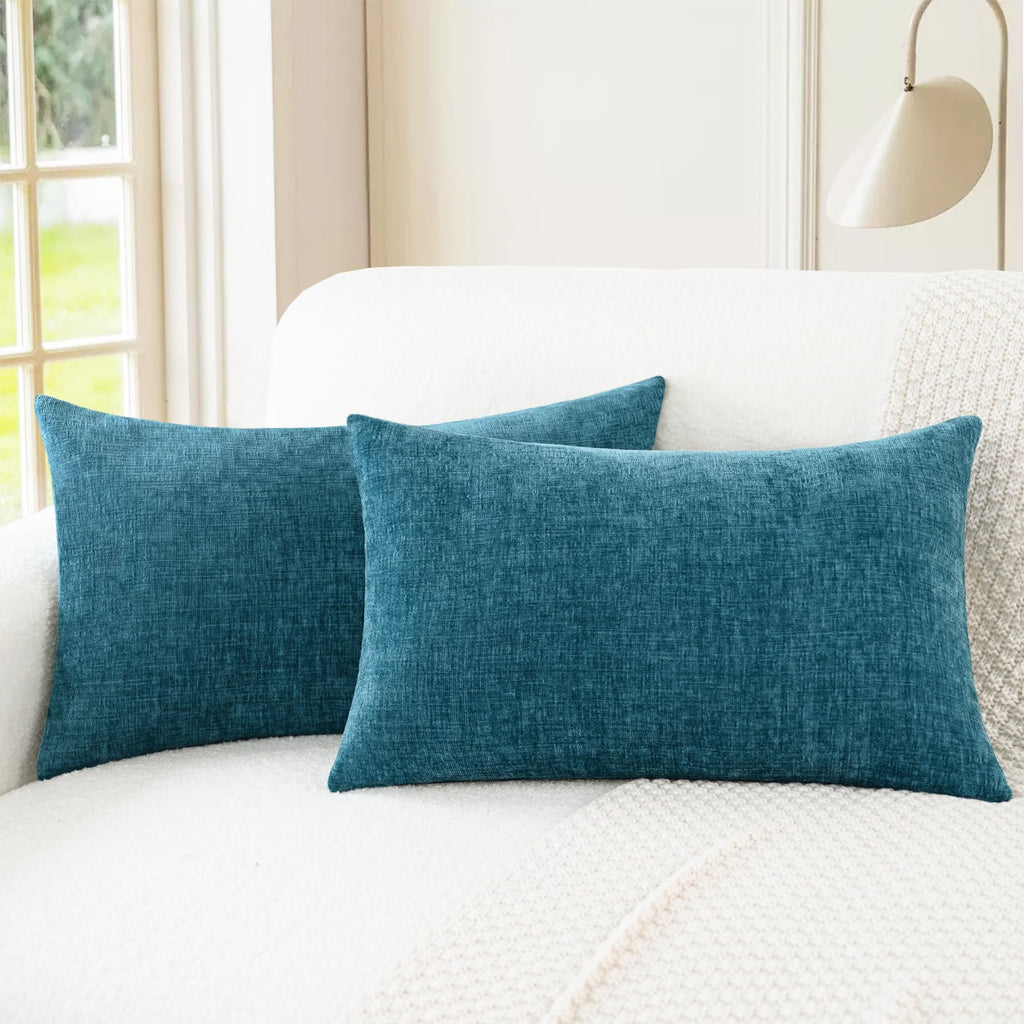 CaliTime Decorative Couch Throw Pillow Covers 18 X 18 Inches Medium Grey