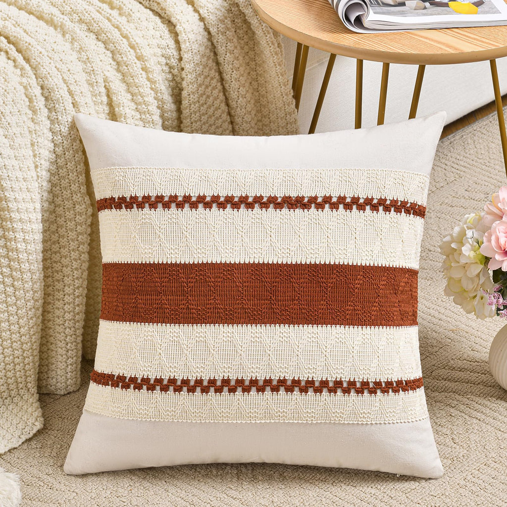 Fancy Homi Set of 1 Sage Green Boho Lumbar Decorative Throw Pillow Covers 12x20 Inch for Living Room Bedroom Couch Bed Chair, Rustic Retro Cushion Case, Bohemian Room Home Decor