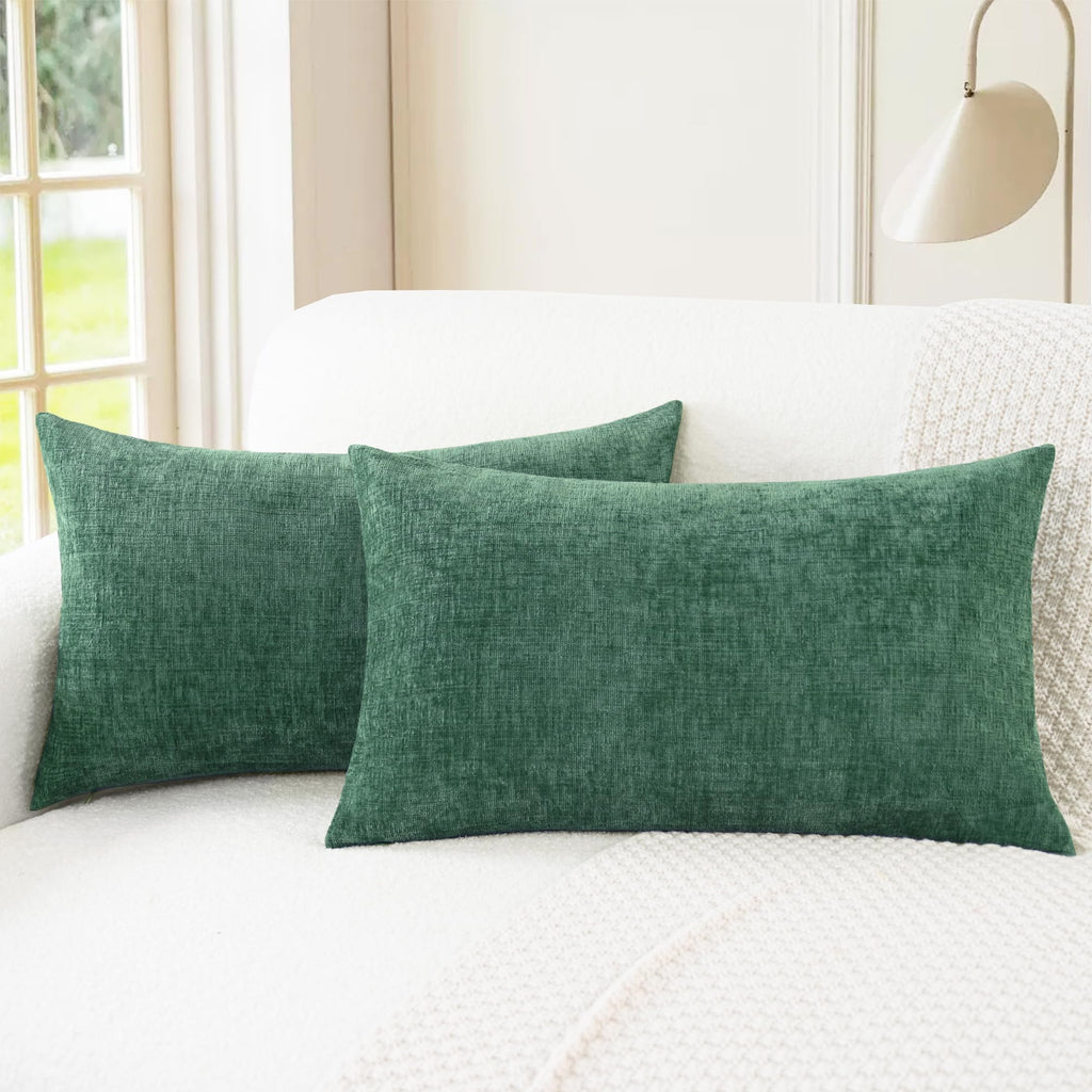 CaliTime Decorative Couch Throw Pillow Covers 18 X 18 Inches Medium Grey