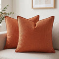 Fancy Homi Set of 2 Sage Green 12x20 Inch Soft Chenille Decorative Throw Pillow Covers with Flange Edge, Lumbar Neutral Modern Boho Textured Cushion Case Home Decor for Couch Sofa Bed Living Room