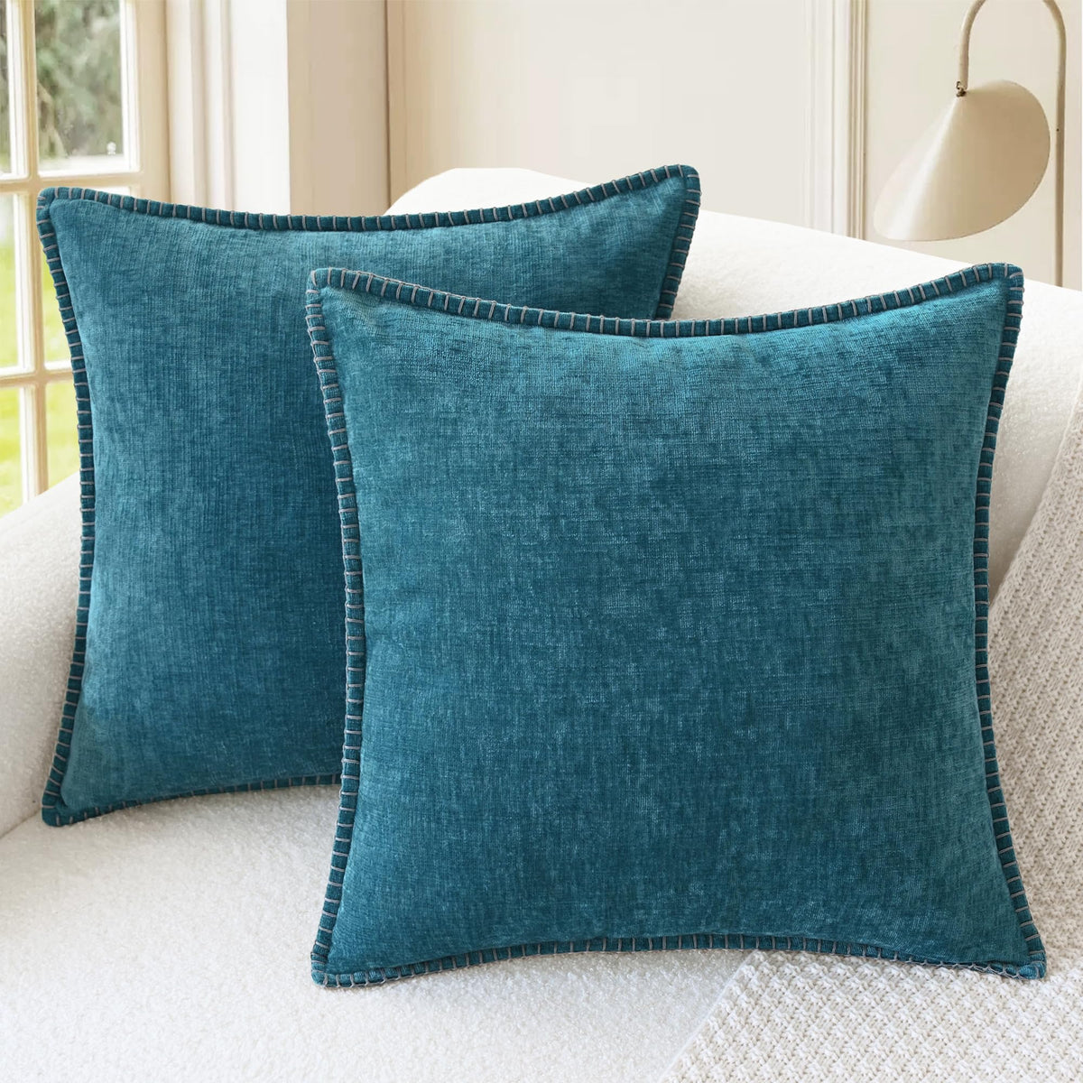 CaliTime Decorative Couch Throw Pillow Covers 20 X 12 Inches Gold