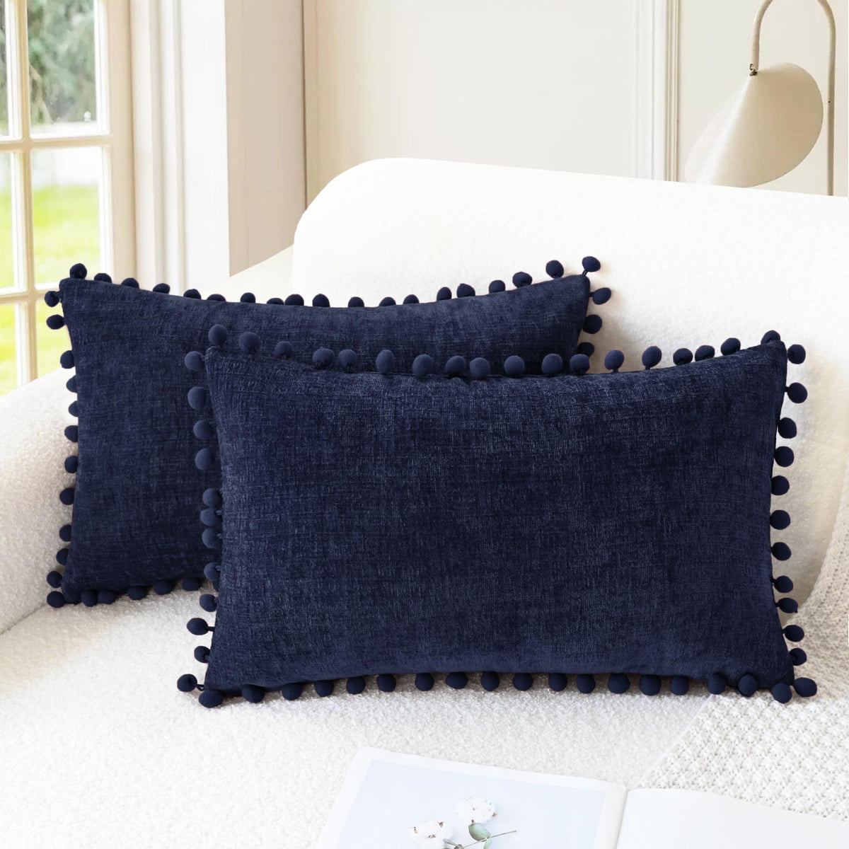 CaliTime Decorative Couch Throw Pillow Covers 20 X 12 Inches Gold