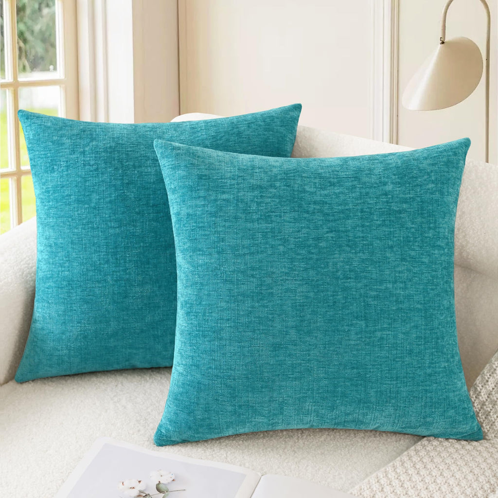 CaliTime Decorative Couch Throw Pillow Covers 18 X 18 Inches Medium Grey