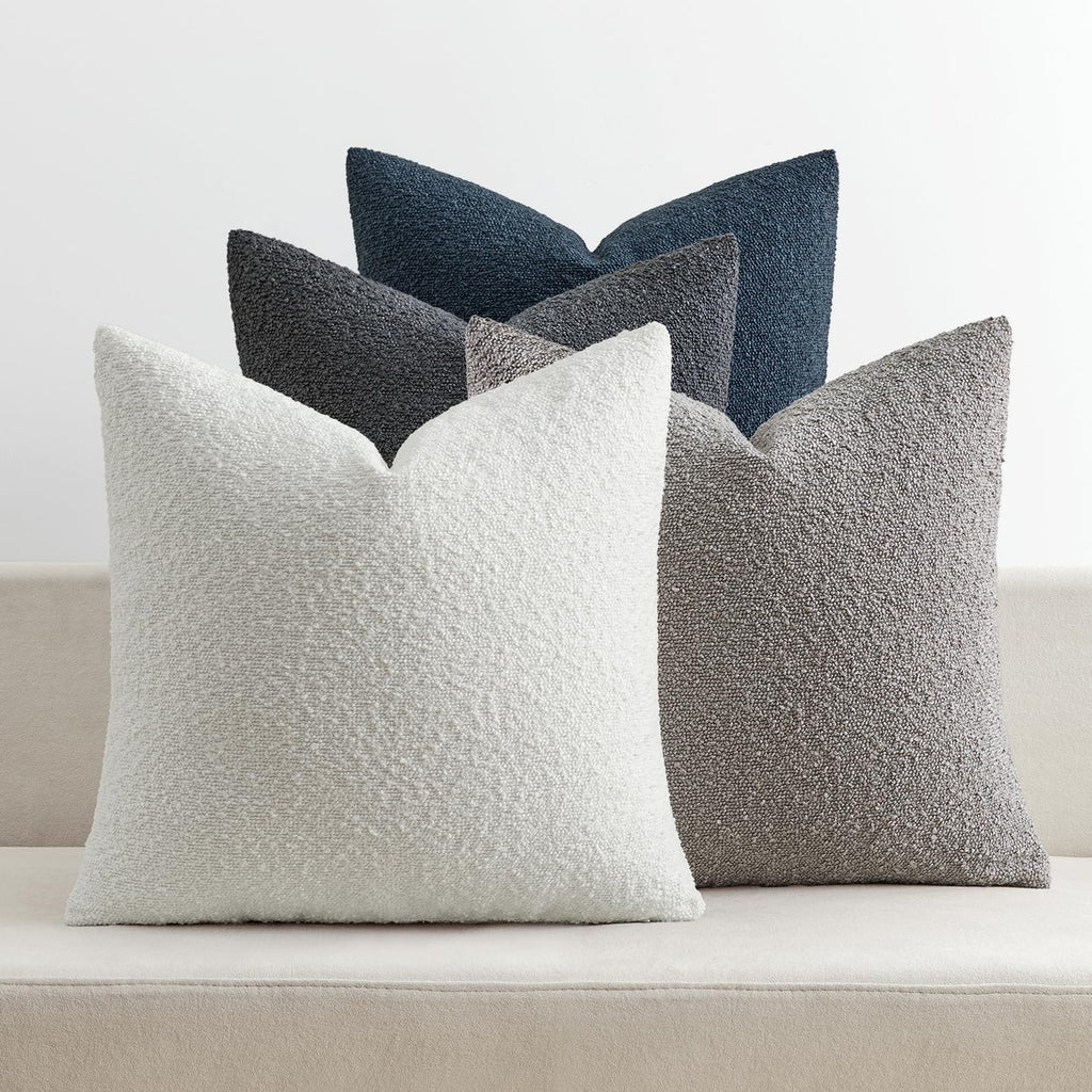 MIULEE Fall Decorative Boucle Throw Pillow Covers 18x18 Rustic Set of 4