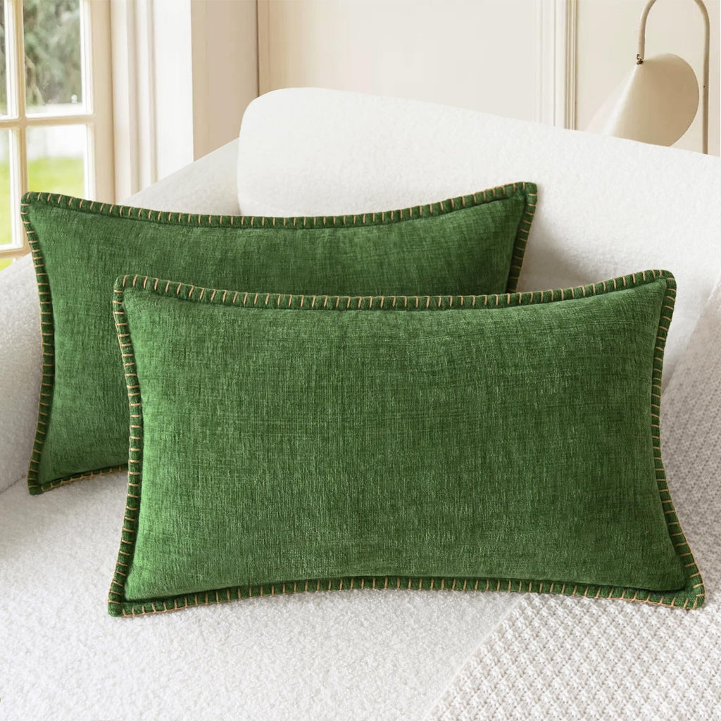 CaliTime Decorative Couch Throw Pillow Covers 20 X 12 Inches Gold