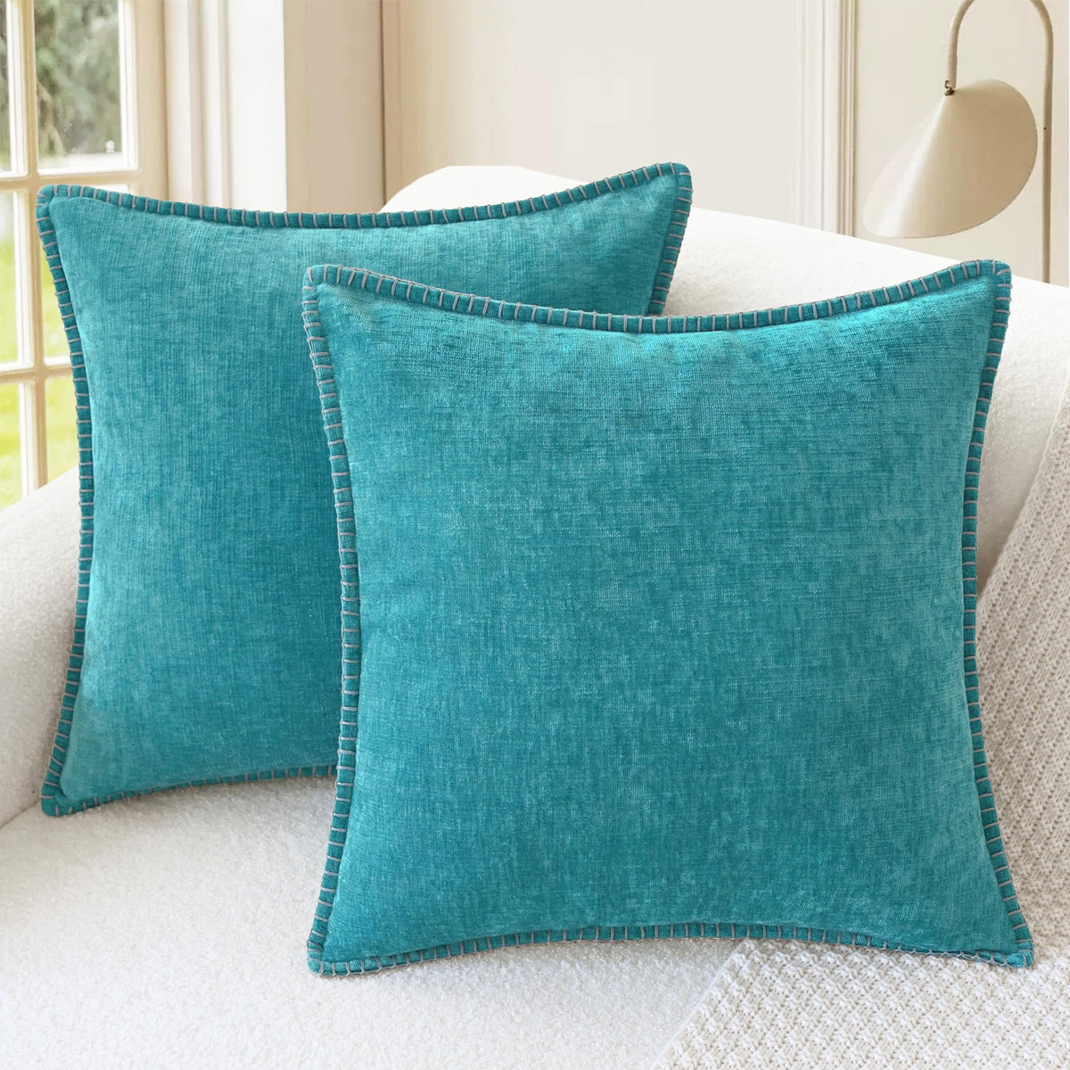 CaliTime Decorative Couch Throw Pillow Covers 20 X 12 Inches Gold