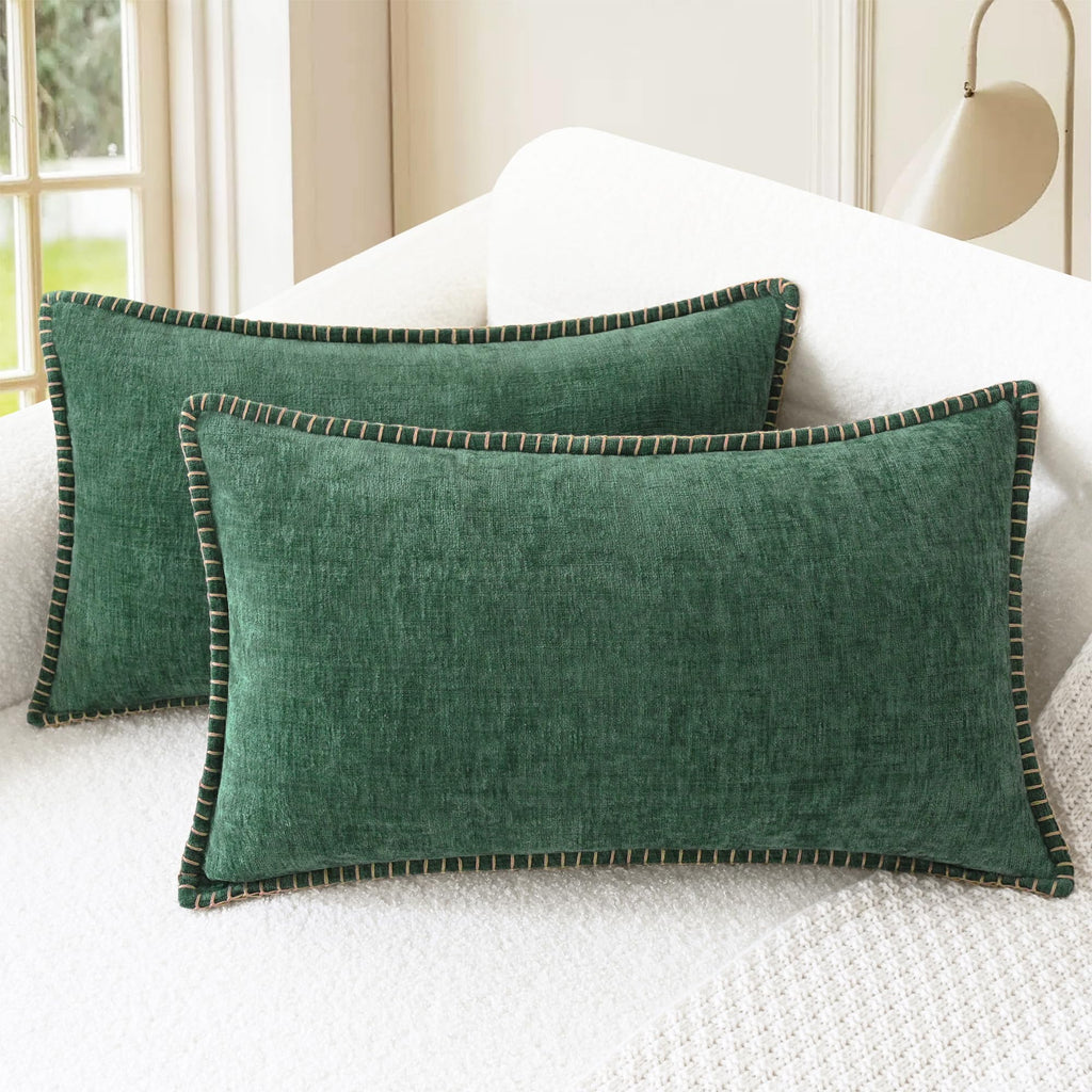 CaliTime Decorative Couch Throw Pillow Covers 20 X 12 Inches Gold