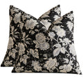 Vintage Floral Chenille Throw Pillow Covers 18x18 Set of 2