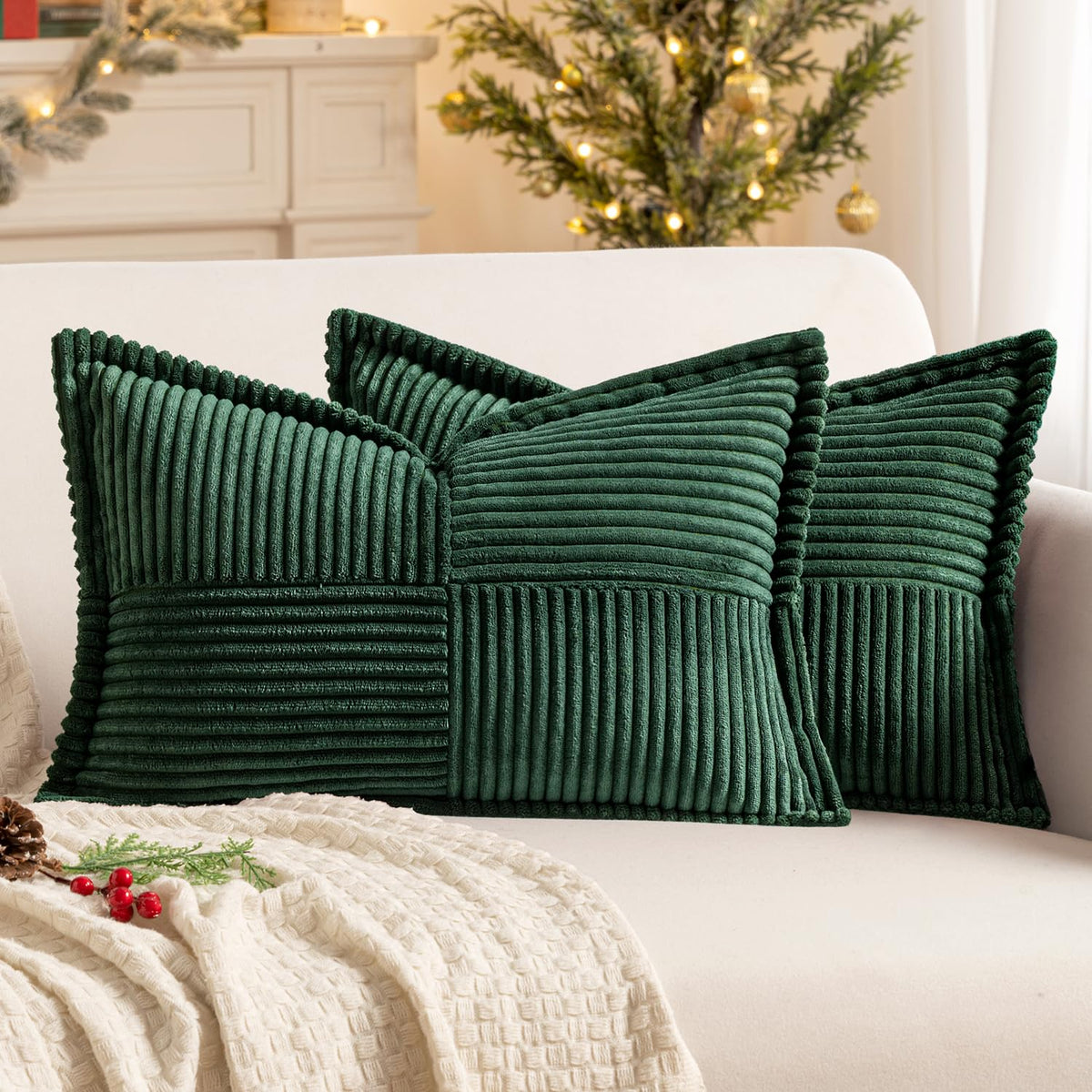 MIULEE Fall Rust Decorative Throw Pillow Covers for Couch 18x18 Inch