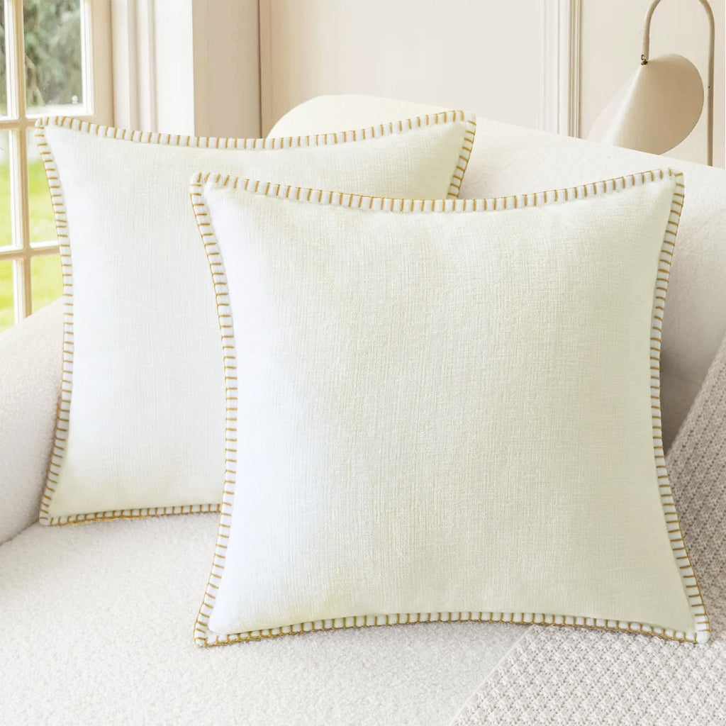 CaliTime Decorative Couch Throw Pillow Covers 20 X 12 Inches Gold