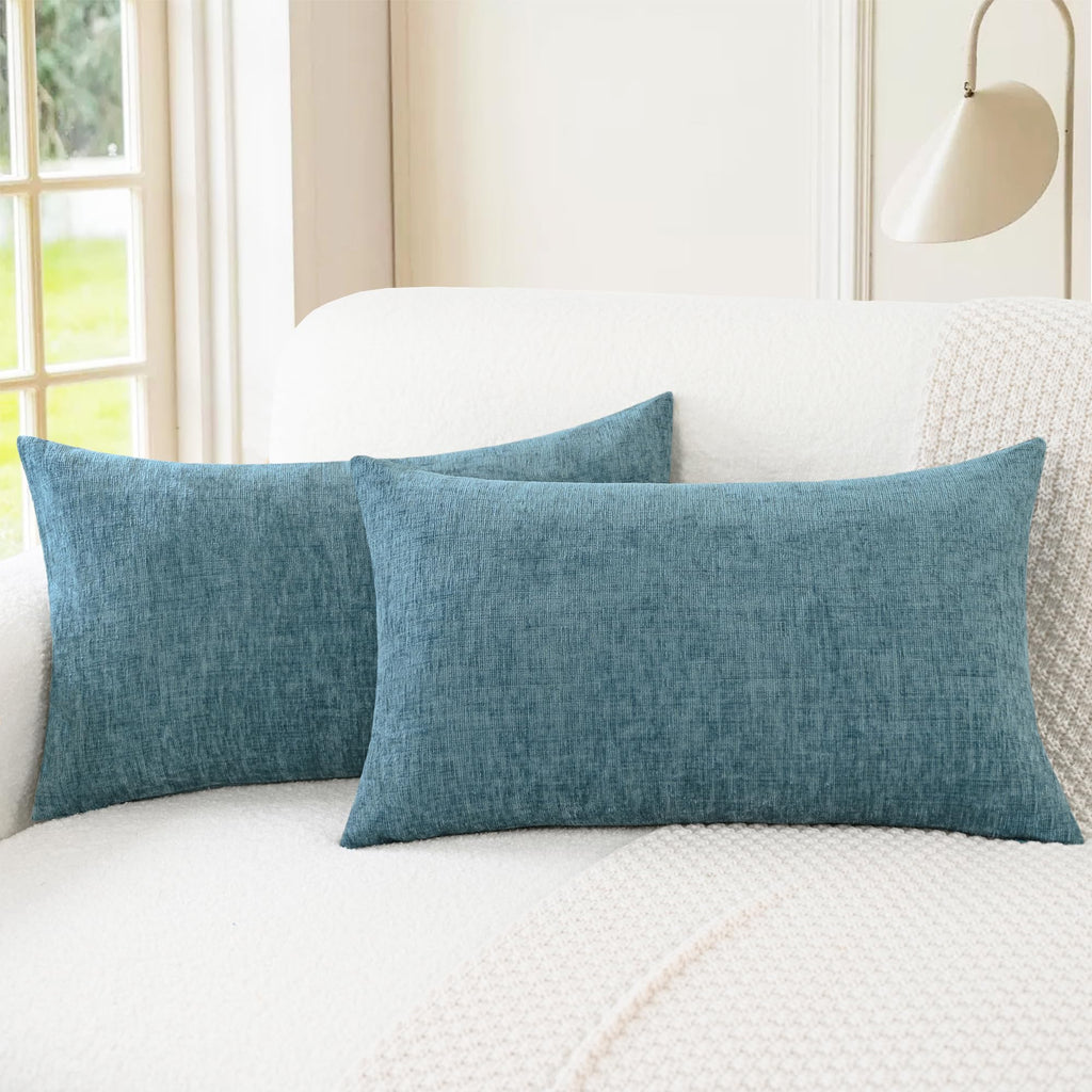 CaliTime Decorative Couch Throw Pillow Covers 18 X 18 Inches Medium Grey