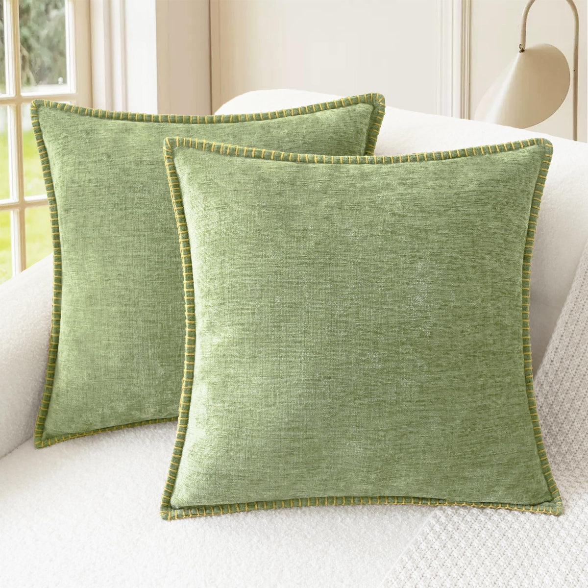 CaliTime Decorative Couch Throw Pillow Covers 20 X 12 Inches Gold