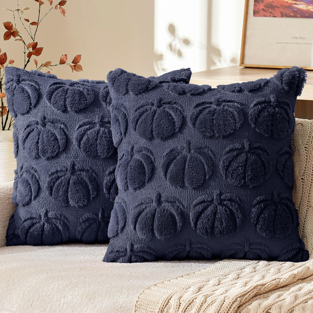 MIULEE Fall Pillow Covers Pumpkin Fall Decor 18x18 Dark Rust